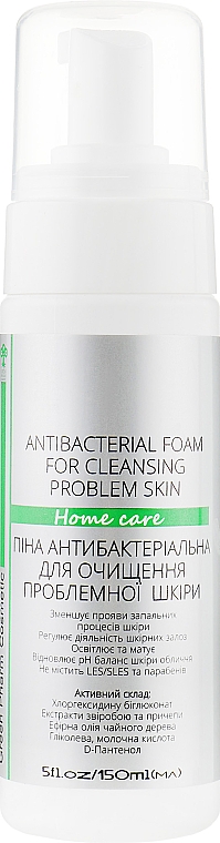 Pianka antybakteryjna do oczyszczania skóry problematycznej - Green Pharm Cosmetic Antibacterial Foam pH 3,5