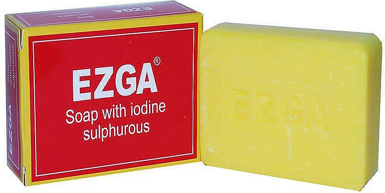 Naturalne mydło siarkowe w kostce - Ezga Soap with Iodine Sulpfurous — Zdjęcie N2