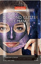 Kup Fioletowa brokatowa maska do twarzy - Purederm Galaxy Diamond Glitter Violet Mask