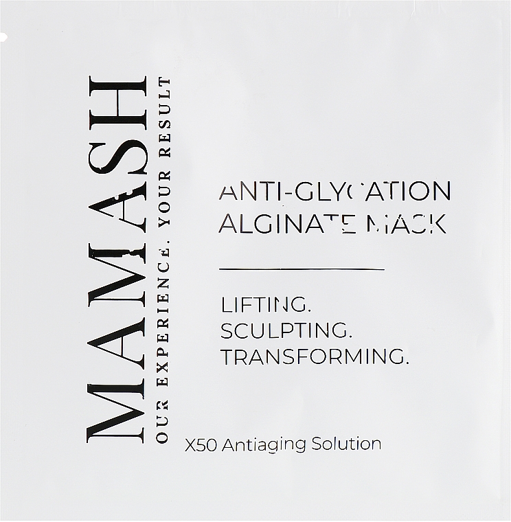 Przeciwstarzeniowa maska alginianowa do twarzy - Mamash Anti-Glycation Alginate Mask