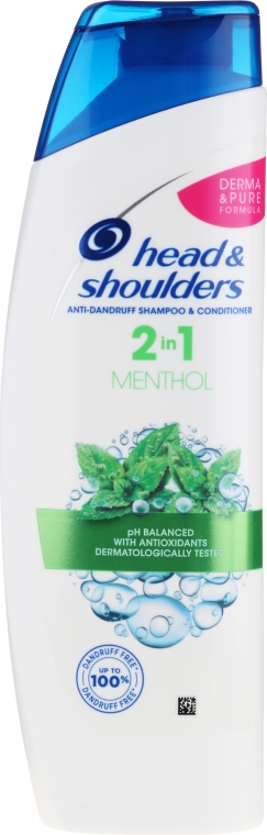 Przeciwłupieżowy szampon i odżywka do włosów 2 w 1 - Head & Shoulders 2in1 Menthol Anti-Dandruff Shampoo + Conditioner — Zdjęcie N2