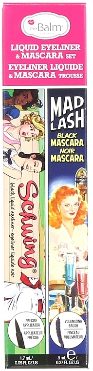 Zestaw do włosów - theBalm Liquid Eyeliner & Mascara Set (mascara/8ml + eye/liner/1,7ml) — Zdjęcie N1