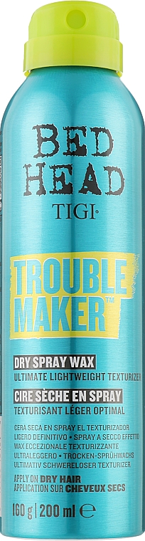 Teksturujący spray do włosów - Tigi Bed Head Trouble Maker Dry Spray Wax — Zdjęcie N1