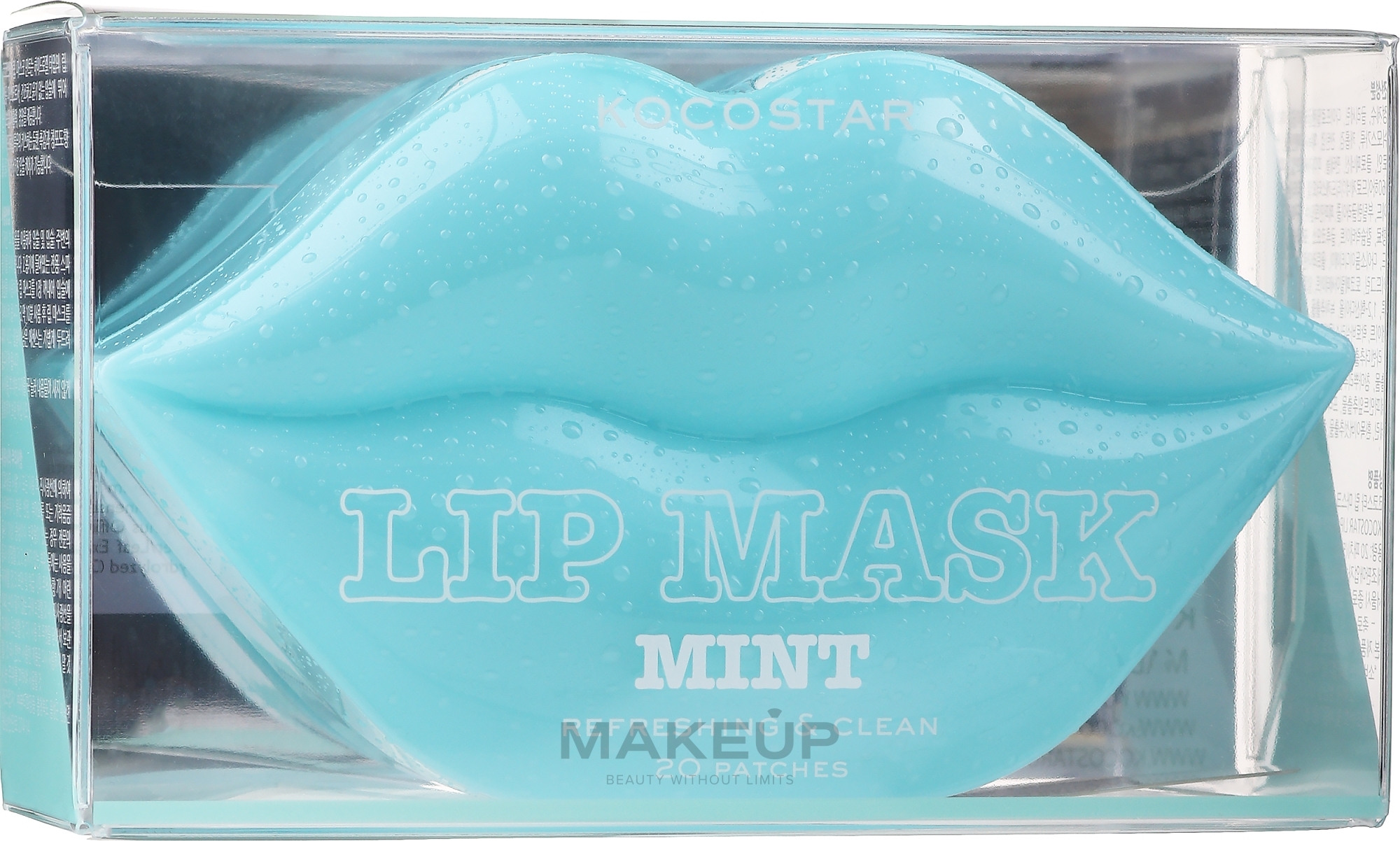 PRZECENA! Hydrożelowa maska do ust z zielonych winogron - Kocostar Lip Mask Mint * — Zdjęcie 20 szt.