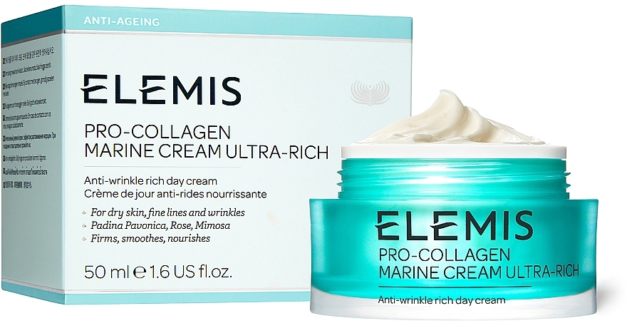 Bogaty krem do twarzy z kolagenem morskim - Elemis Pro-Collagen Marine Cream Ultra-Rich — Zdjęcie N3