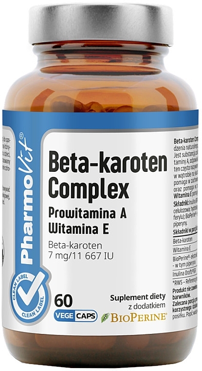 Suplement diety Beta-karoten - Pharmovit Beta-Carotene Complex — Zdjęcie N1