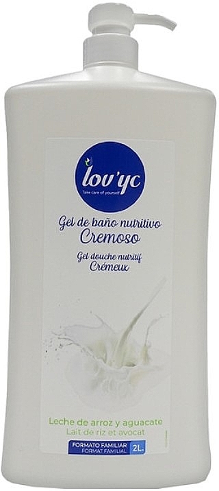 Żel pod prysznic Mleko ryżowe i awokado - Lovyc Creamy Rice Milk and Avocado Shower Gel — Zdjęcie N1