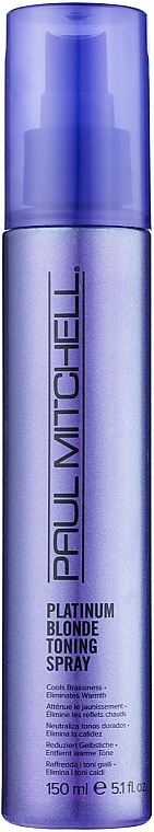 Odżywka w sprayu do włosów jasnych, siwych i rozjaśnianych - Paul Mitchell Platinum Blonde Toning Spray — Zdjęcie N1