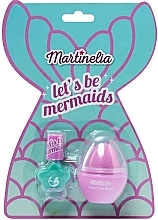 Zestaw Syrenka (nail/polish 4 ml + lip/balm 1 pcs) - Martinelia Let's Be Mermaids Nail & Lip Balm Duo — Zdjęcie N1