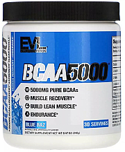 Suplement diety BCAA 5000, jagody - EVLution Nutrition BCAA 5000 Blue Raz — Zdjęcie N1