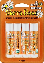 Kup Zestaw balsamów do ust z ekstraktem mandarynki i rumianku - Sierra Bees (lip/balm/4x4,25g)