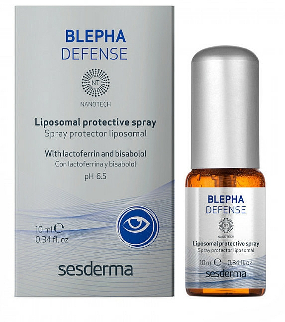 Liposomalny spray ochronny z laktoferyną do twarzy - SesDerma Laboratories Blepha Defense Liposomal Protective Spray — Zdjęcie N1