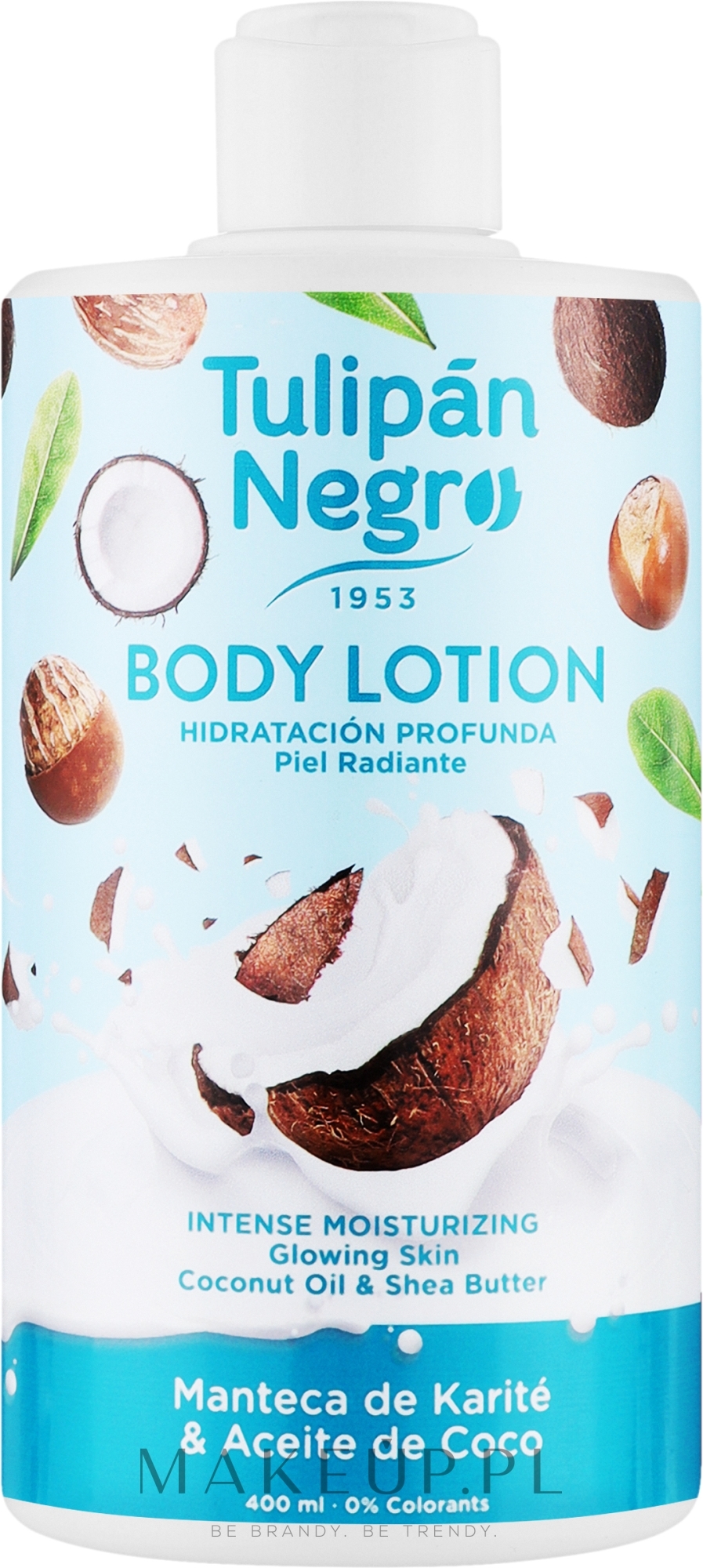 Balsam do ciała z masłem shea i olejem kokosowym - Tulipan Negro Shea Butter & Coconut Oil Body Lotion — Zdjęcie 400 ml