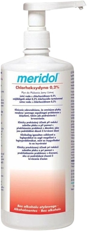 Płyn do płukania jamy ustnej na problemy z dziąsłami - Meridol® Chlorheksydyna 0,2% — Zdjęcie N3