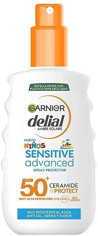 Spray przeciwsłoneczny dla dzieci - Garnier Delial Kids Sensitive Advanced Spray SPF50+ Ceramide Protect — Zdjęcie N1