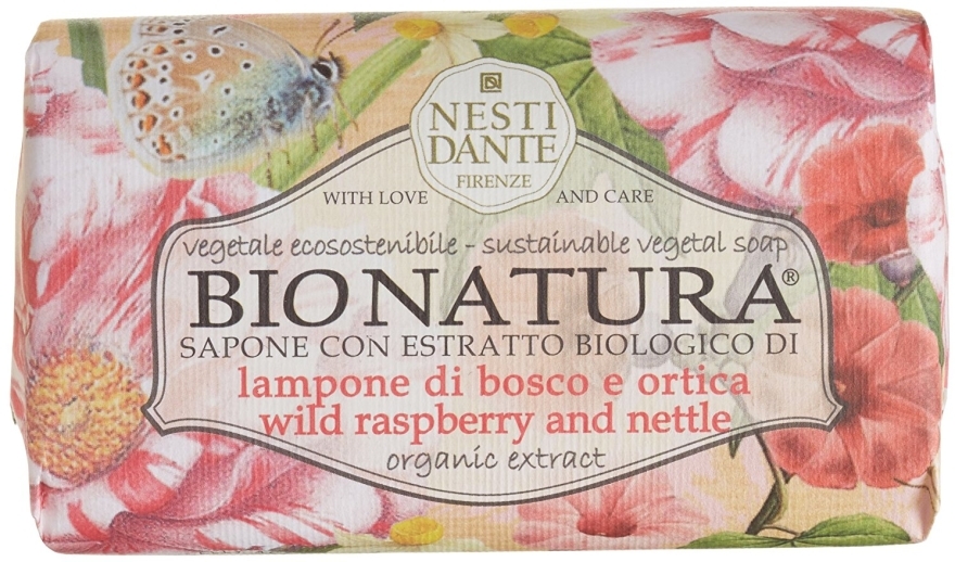 Mydło w kostce Dzika malina i pokrzywa - Nesti Dante Bio Natura — Zdjęcie N1