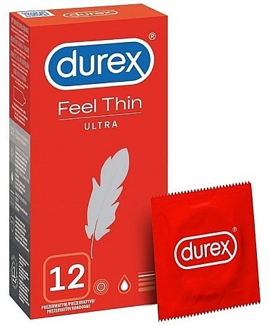Prezerwatywy, 12 szt. - Durex Feel Thin Ultra — Zdjęcie N1
