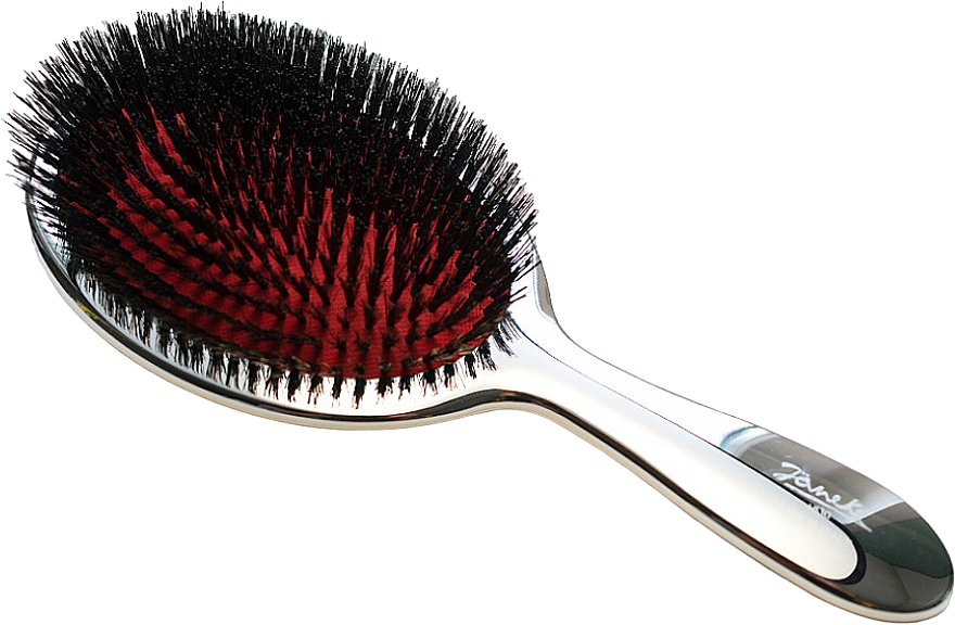 Szczotka do włosów z naturalnego włosia, CRSP23SF, srebrna - Janeke Superbrush — Zdjęcie N1