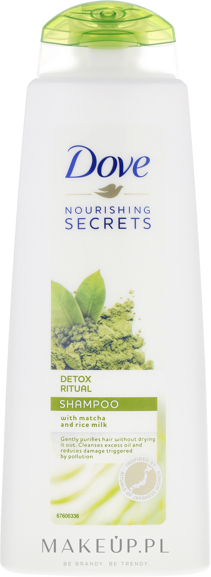 Szampon do włosów Herbata matcha i mleko ryżowe - Dove Nourishing Secrets Detox Ritual Shampoo With Matcha And Rice Milk — фото 400 ml