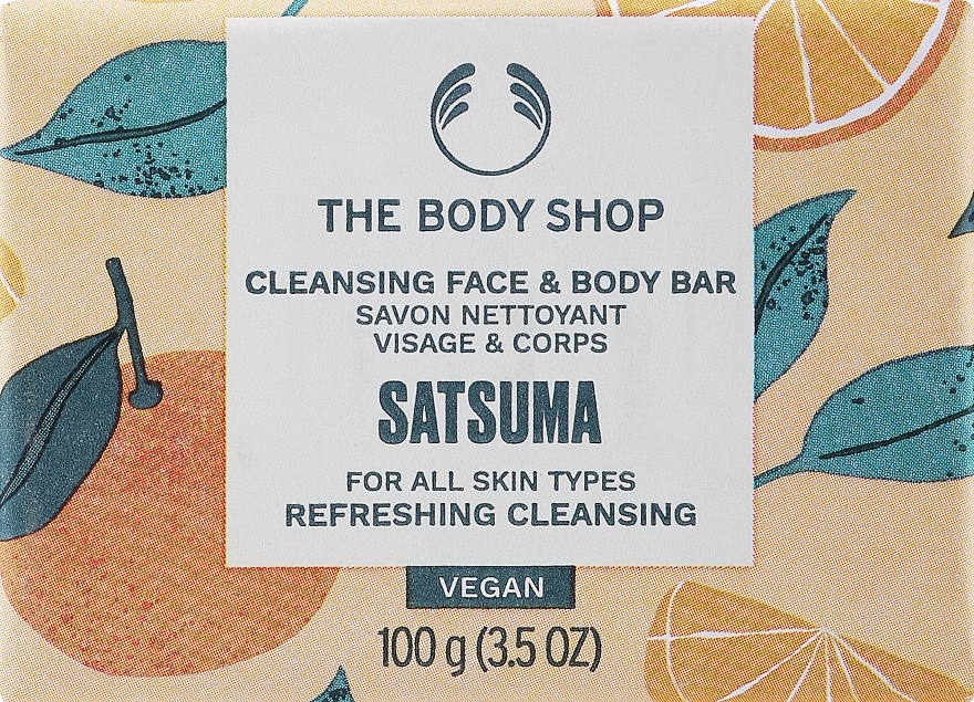 Mydło do twarzy i ciała - The Body Shop Satsuma Cleansing Face & Body Bar — Zdjęcie N1