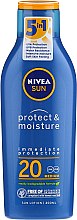 Nawilżający balsam do opalania - NIVEA SUN Protect & Moisture Sun Lotion SPF20 — Zdjęcie N3