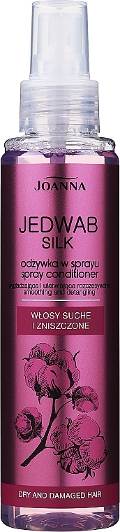 Odżywka w sprayu ułatwiająca rozczesywanie włosów - Joanna Jedwab Silk
