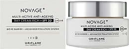 Multiaktywny bogaty krem ​​przeciwstarzeniowy SPF 30 - Oriflame Novage+ Multi-Active Anti-Ageing Day Cream Rich — Zdjęcie N2