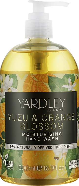 Nawilżające mydło w płynie do rąk Yuzu i kwiat pomarańczy - Yardley Yuzu & Orange Blossom Moisturising Hand Wash — Zdjęcie N1