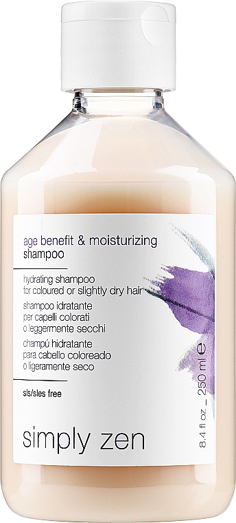 Nawilżający szampon do włosów farbowanych i suchych - Z. One Concept Simply Zen Age Benefit & Moisturizing Shampoo — Zdjęcie N1