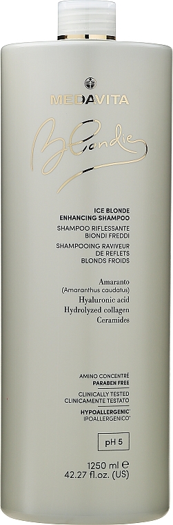 Szampon do chłodnych odcieni blondu - Medavita Blondie Ice Blonde Enhancing Shampoo — Zdjęcie N3