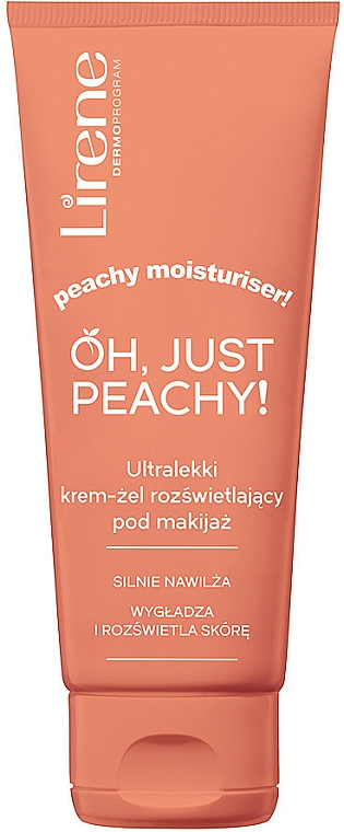 Ultralekki krem-żel rozświetlający pod makijaż - Lirene Oh, Just Peachy! — Zdjęcie N2