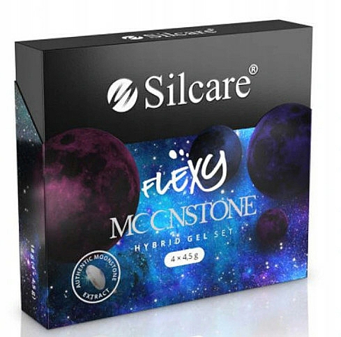 Zestaw - Silcare Flexy Moonstone Hybrid Gel Set (nail/polish/4x4.5g) — фото N1