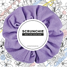 Gumka do włosów Scrunchie, Knit Classic, liliowa - MAKEUP Hair Accessories — Zdjęcie N1