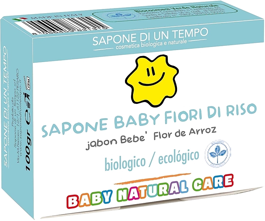 WYPRZEDAŻ Organiczne mydło dla dzieci Rice Flowers - Sapone Di Un Tempo Organic Soap Baby Rice Flowers * — Zdjęcie N1