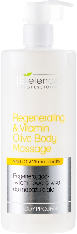 Regenerująco-witaminowa oliwka do masażu ciała - Bielenda Professional Regenerating & Vitamin Olive Body Massage