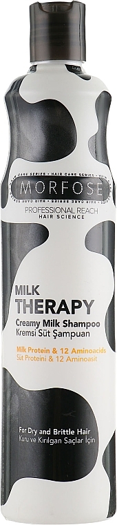 Mleczny kremowy szampon do włosów - Morfose Milk Therapy Hair Shampoo