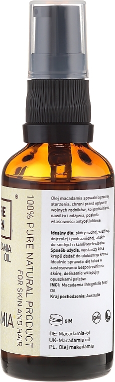 PRZECENA! Olej makadamia - Nature Queen Macadamia Oil * — Zdjęcie N4