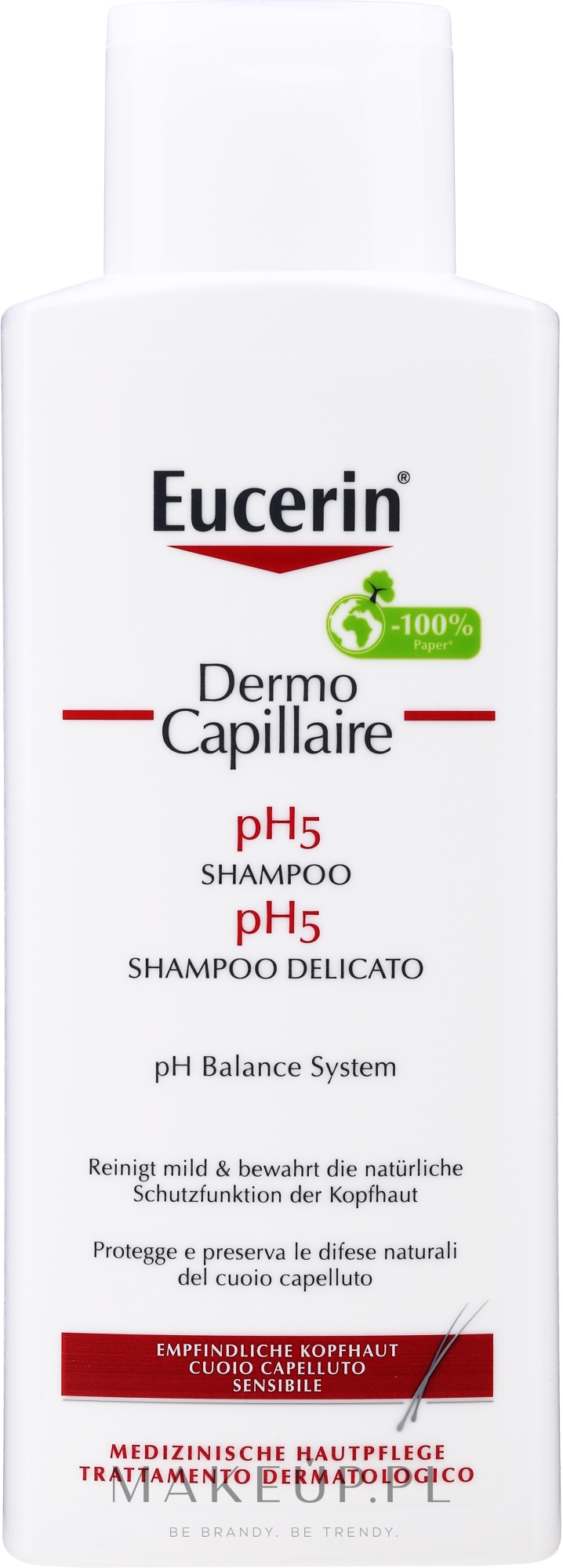 Szampon do wrażliwej skóry głowy - Eucerin Dermo Capillaire pH5 Shampoo — Zdjęcie 250 ml