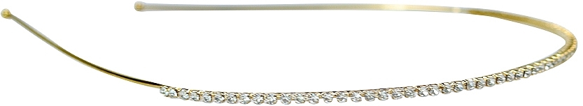 Metalowa opaska do włosów z drobnymi kryształkami, 417189 - Glamour — Zdjęcie N2