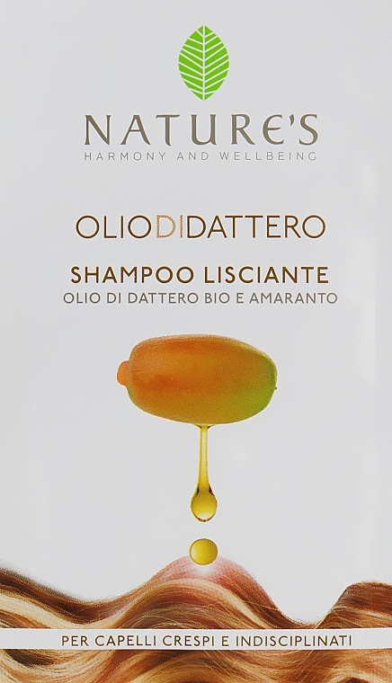 Szampon prostujący włosy - Nature's Oliodidattero Straightening Shampoo (próbka) — Zdjęcie N1