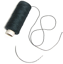 Nić do tworzenia warkoczy, czarna - Balmain Paris Hair Couture SBW Thread 1 Weaving Needle Black — Zdjęcie N1