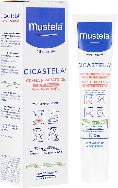 Rewitalizujący krem do podrażnionej skóry - Mustela Cicastela Repairing Cream Irritated Skin