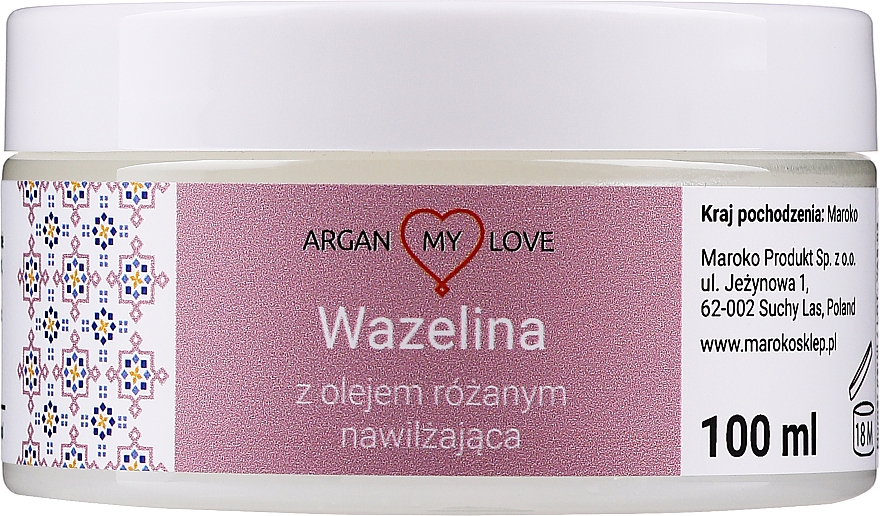 Nawilżająca wazelina z olejem różanym - Argan My Love — Zdjęcie N1