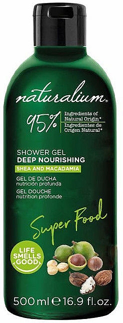 Odżywczy żel pod prysznic z olejkami shea i makadamia - Naturalium Super Food Shea & Macadamia Deep Nourish Shower Gel — Zdjęcie N1