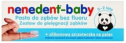 Pasta do zębów dla dzieci bez fluoru z silikonową szczoteczką - Dentinox Nenedent Baby Toothpaste — Zdjęcie N1