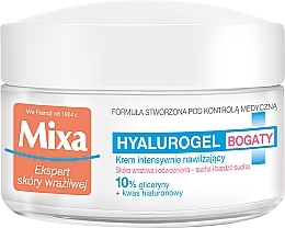 Kup Nawilżający krem do twarzy - Mixa Hyalurogel Moisturizing Face Cream