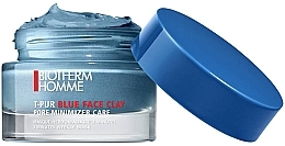 PRZECENA! Maska do twarzy zmniejszająca widoczność porów dla mężczyzn - Biotherm Homme T-Pur Blue Face Clay Mask * — Zdjęcie N2