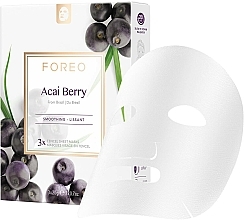 Kup Wygładzająca maska przeciwstarzeniowa na tkaninie do twarzy - Foreo Acai Berry Sheet Mask