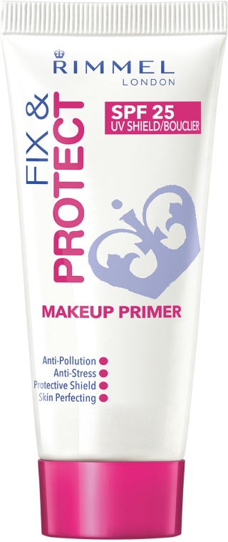 Baza pod makijaż - Rimmel Fix & Protect Makeup Primer SPF 25 — Zdjęcie N1