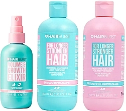 Zestaw na porost i wzmocnienie włosów - Hairburst For Longer Stronger Hair Trio (shm/350ml + cond/350ml + spr/125ml)  — Zdjęcie N1